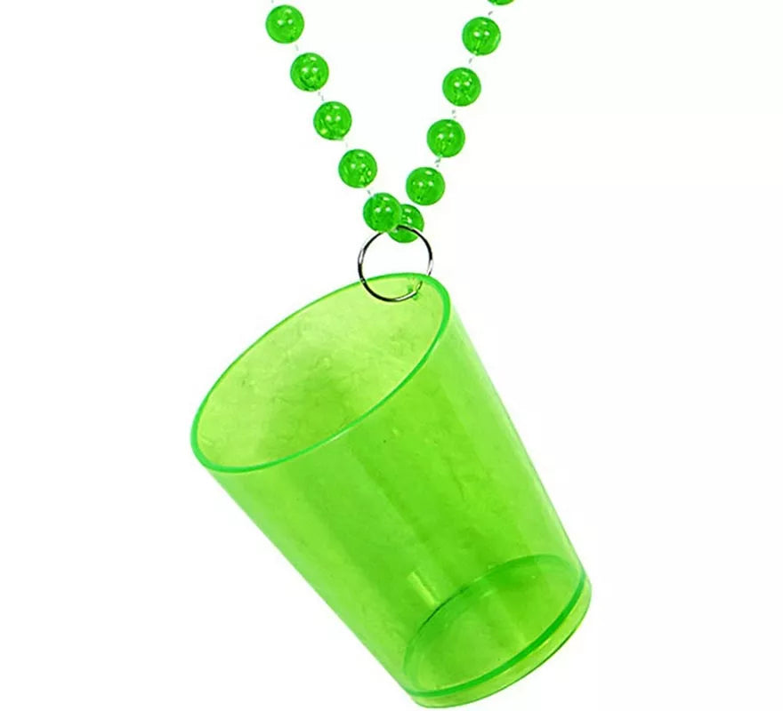 Collar con Vaso de Chupito Shot en varios colores neones