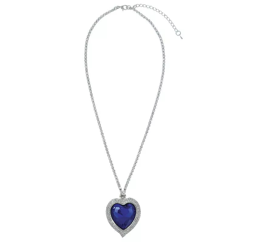 Translation missing: en.Collar Corazón azul metálico