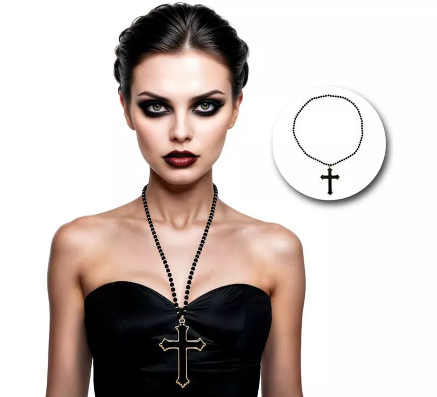 Collar Cruz negro