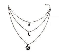 Witch necklace dark symbols