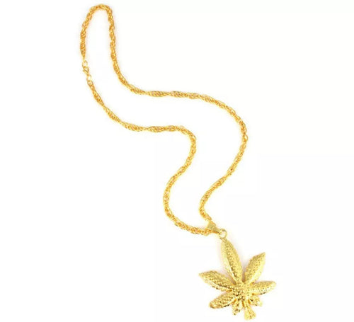 Collar de Canabis dorado