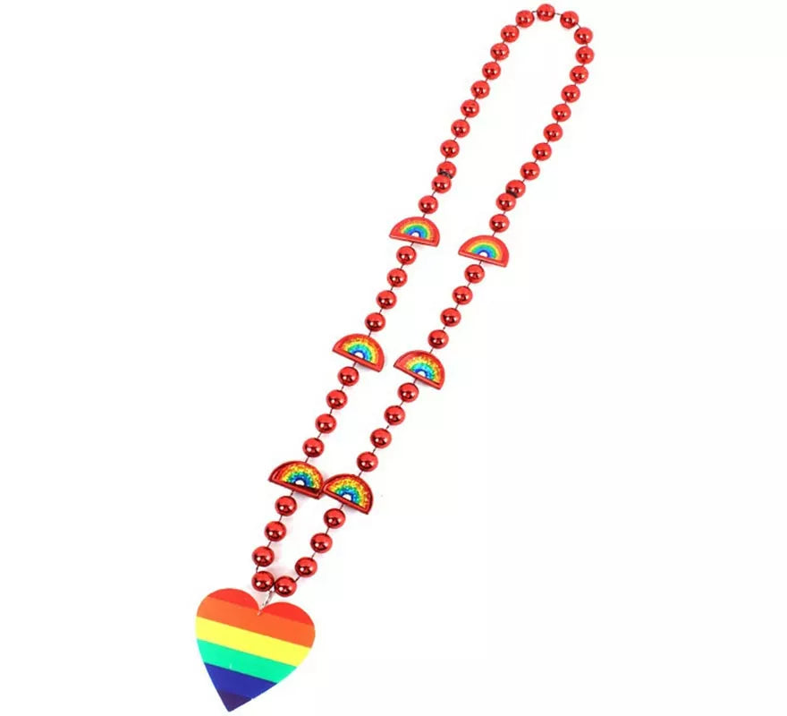 Collar de Corazón Arcoíris