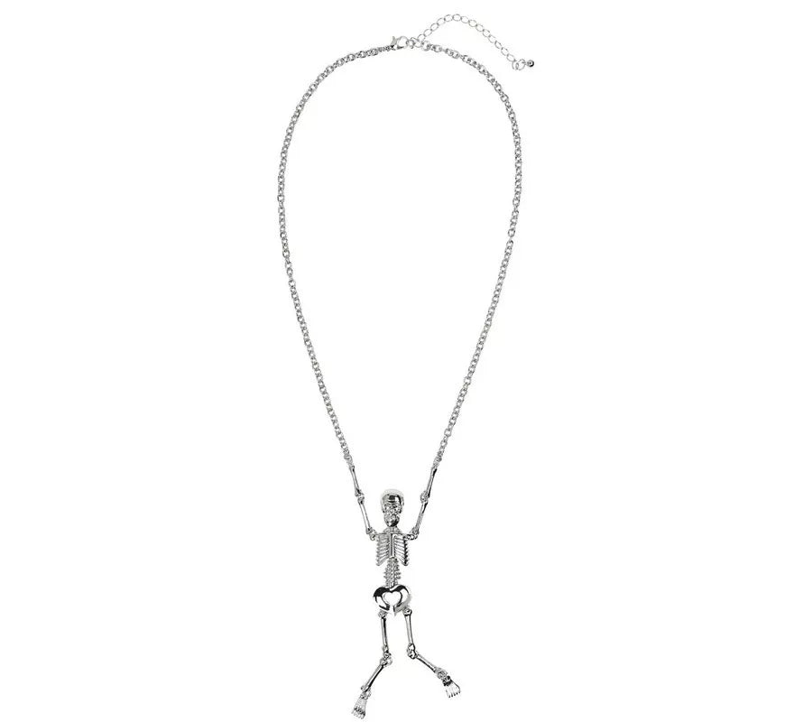 Collar de Esqueleto Plateado