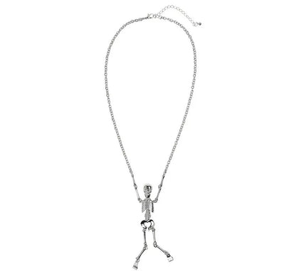 Collar de Esqueleto Plateado