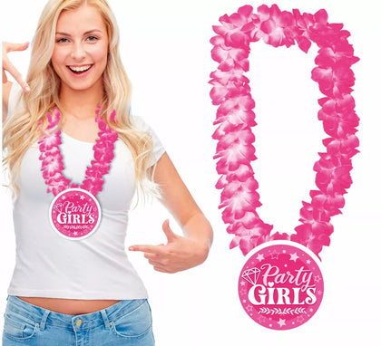 Collar de Flores rosa Party Girls