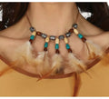 Collar de India con Plumas