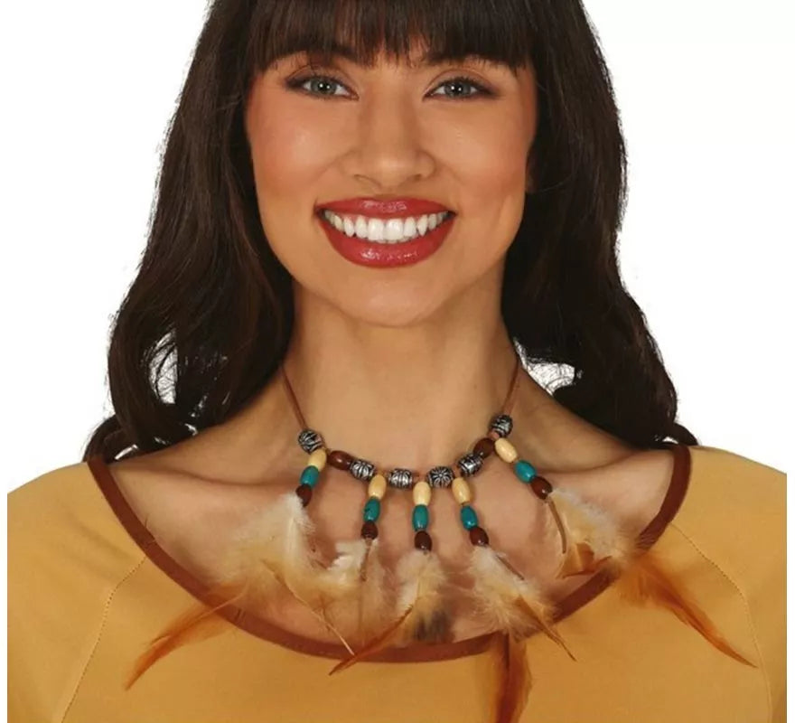 Collar de India con Plumas