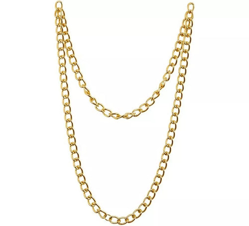 Collar de Rapero dorado de 120 cm