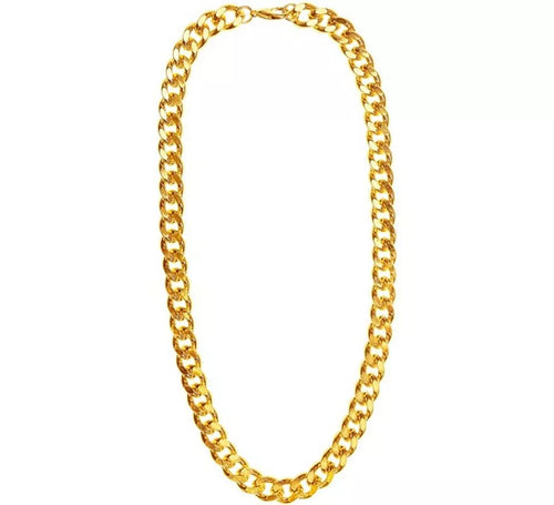 Collar de Rapero dorado de 60 cm