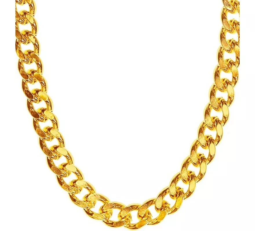 Collar de Rapero dorado de 60 cm