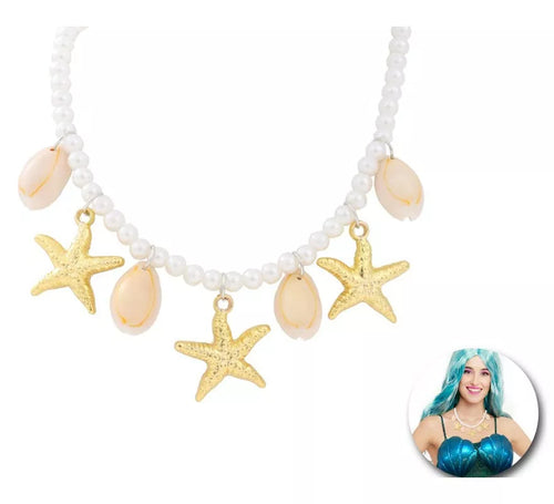 Collar de Sirena estrellas y perlas
