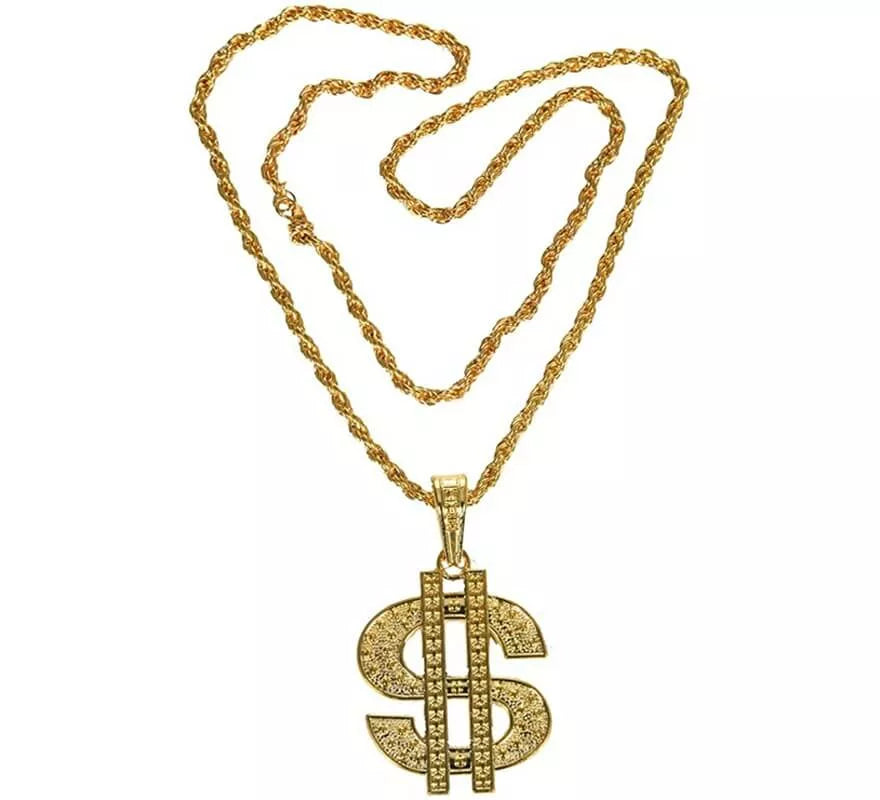 Translation missing: en.Collar Dorado con colgante de símbolo del Dólar