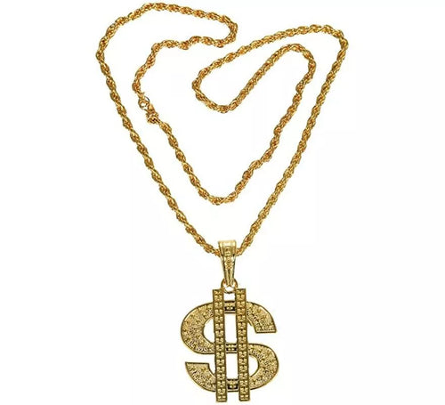 Collar Dorado con colgante de símbolo del Dólar