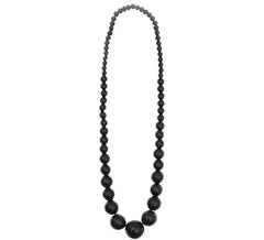 Flamenco necklace black bead 25 cm