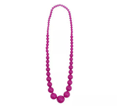 Flamenco necklace with 25 cm fuchsia beads