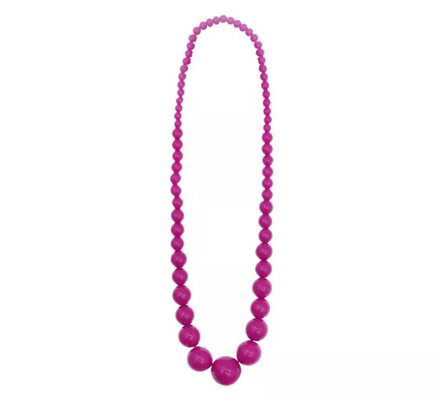 Translation missing: en.Collar Flamenco cuentas fucsia de 25 cm