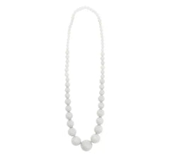 Flamenco necklace with gray and white beads of 25 cm