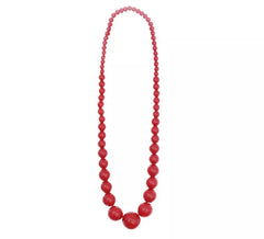 Flamenco necklace red beads 25 cm