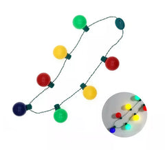 Flashing Necklace Colorful Bulbs