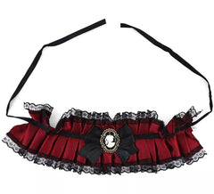 Red Gothic Necklace with Bow