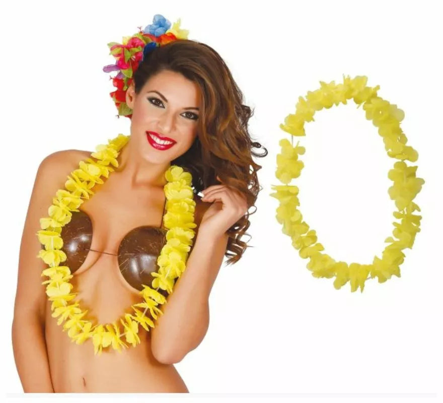 Collar Hawaiano de Flores en varios colores