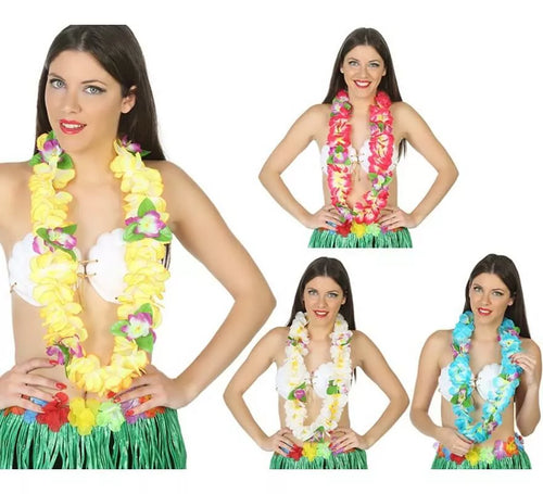 Collar Hawaiano Multicolor en 4 colores surtidos