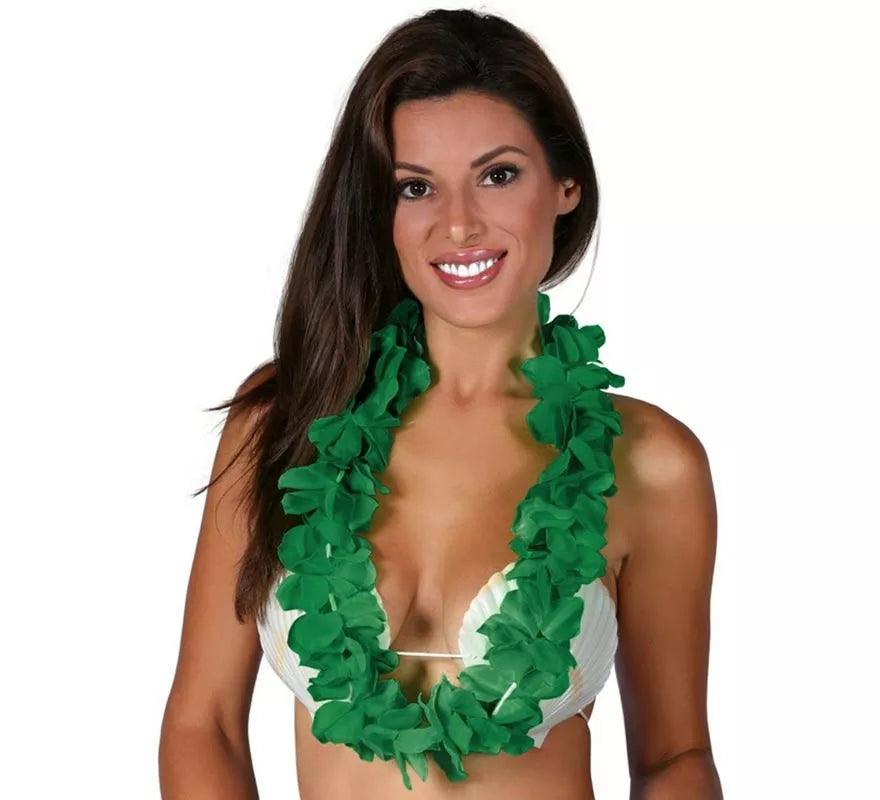 Collar Hawaiano Verde Oscuro