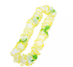 55cm yellow and white Hawaii necklace