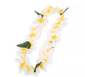 Collar Hawaii amarillo y blanco de 55 cm