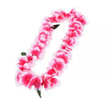 Collar Hawaii fucsia y blanco de 55 cm