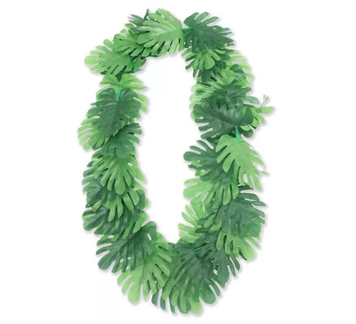 Collar Hawaii Hojas verde tropical