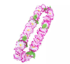 55cm Purple and Yellow Hawaii Necklace