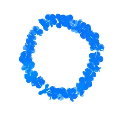 Collar Hawaii pequeño azul de 46 cm
