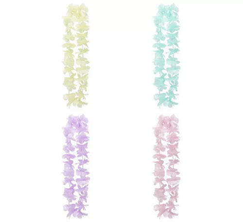 Collar Hawaii tonos suaves en colores surtidos