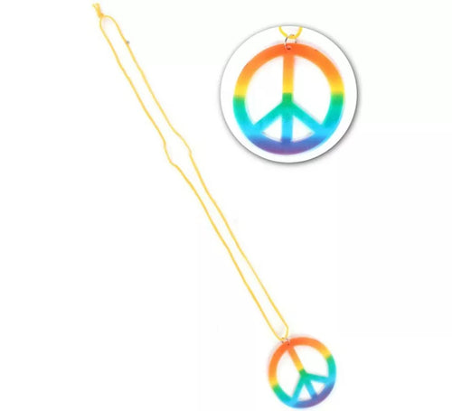 Collar Hippie símbolo de la Paz Arcoíris