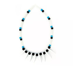 25 cm blue and black Indigenous necklace