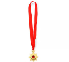 Red and Gold Vampire Medallion Necklace