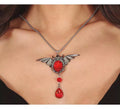 Collar Murciélago con Rubí 8 cm