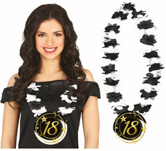 Black and White Necklace for 18 Years Birthdays and Anniversaries