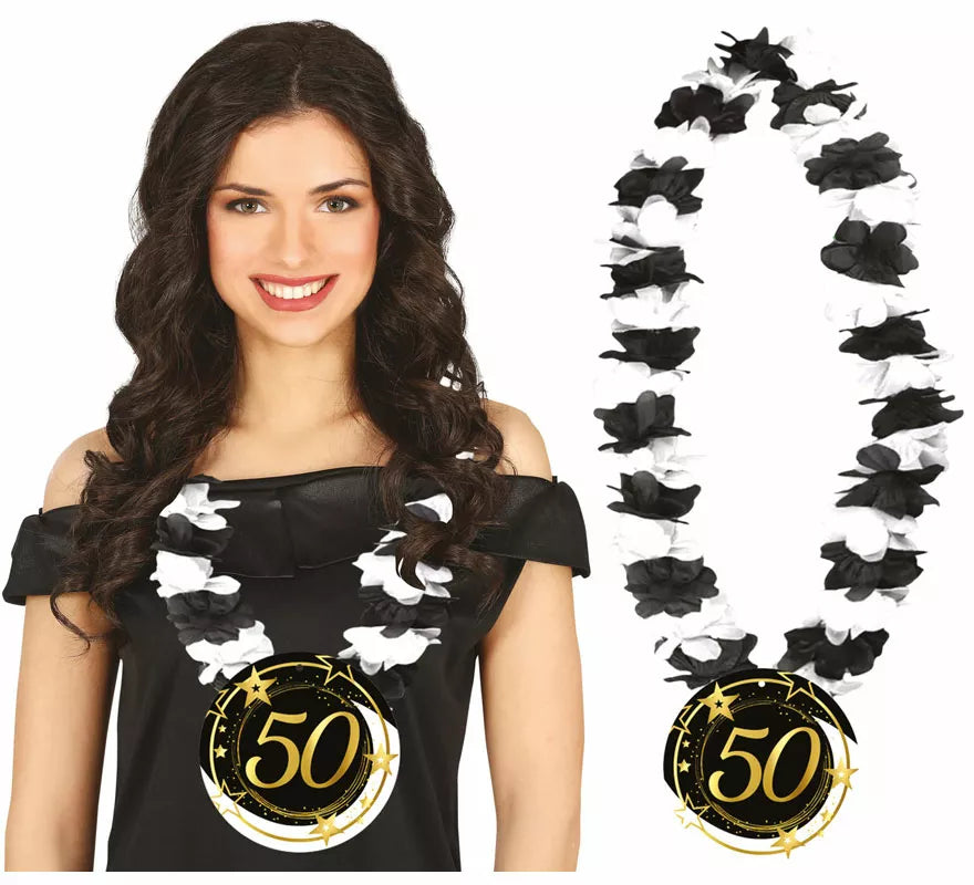 Collar Negro y Blanco de 50 Años