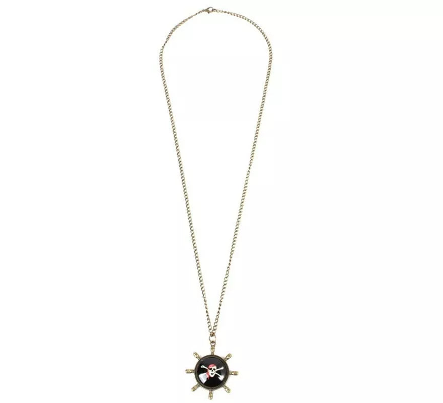 Collar Pirata Timón con calavera