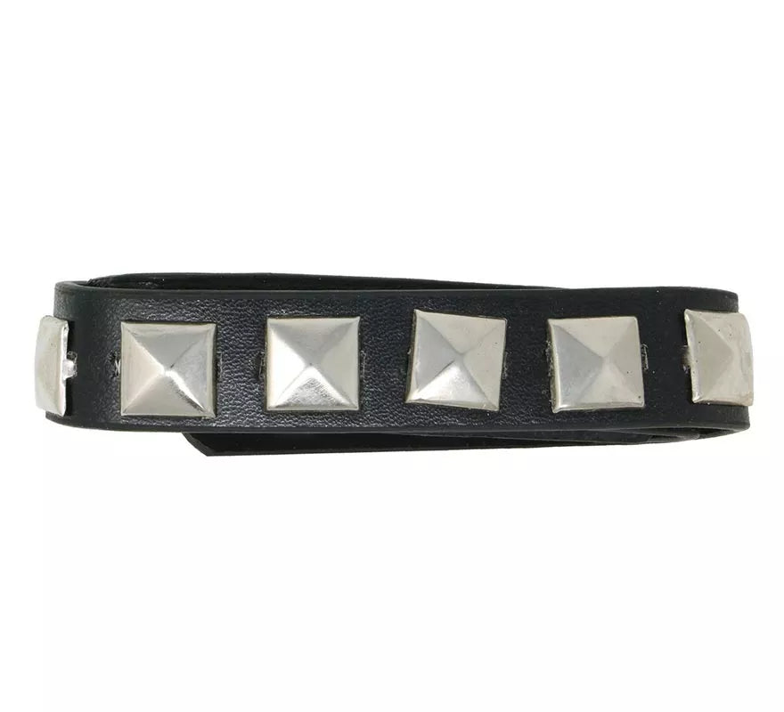 Collar Punk Negro y Dorado