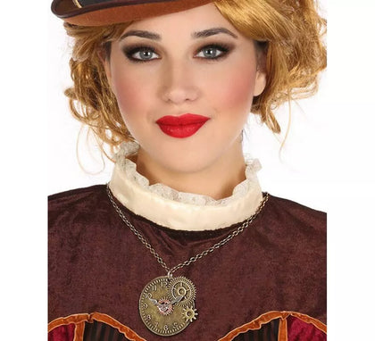 Collar Redondo Steampunk con Rodamientos