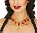 Collar Rubies rojos metálico