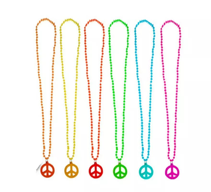 Translation missing: en.Collar símbolo de Paz de 45 cm colores surtidos