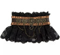 Collar Steampunk Negro con Rodamientos