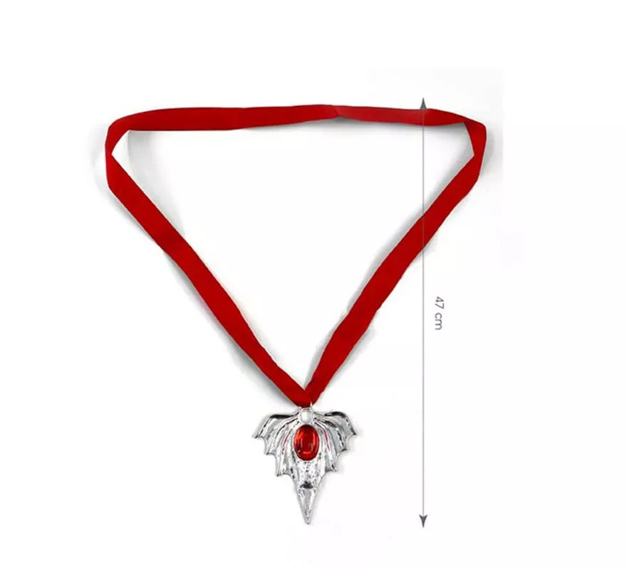 Translation missing: en.Collar Vampiresa Alas plateadas de 47 cm