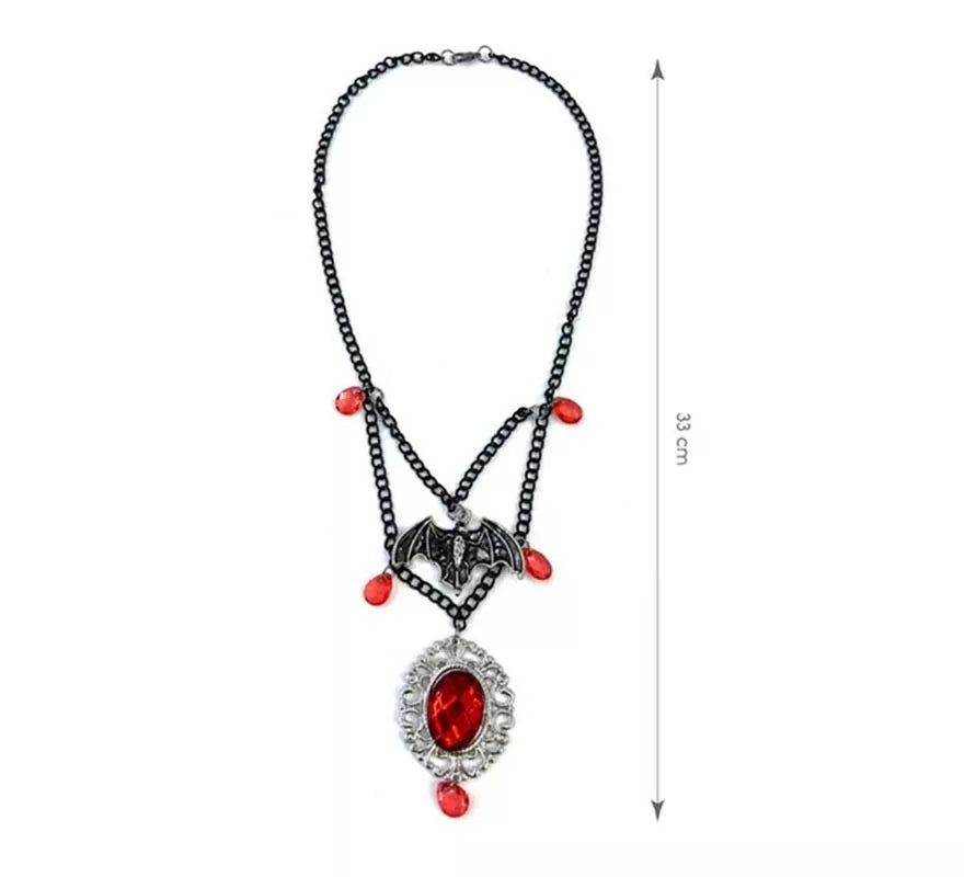 Translation missing: en.Collar Vampiresa gotas rojas de 33 cm