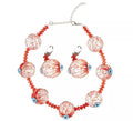 Collar y Pendientes Halloween de Ojos