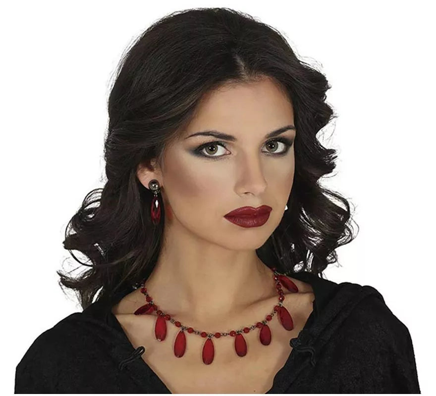 Translation missing: en.Collar y Pendientes Rubíes rojos